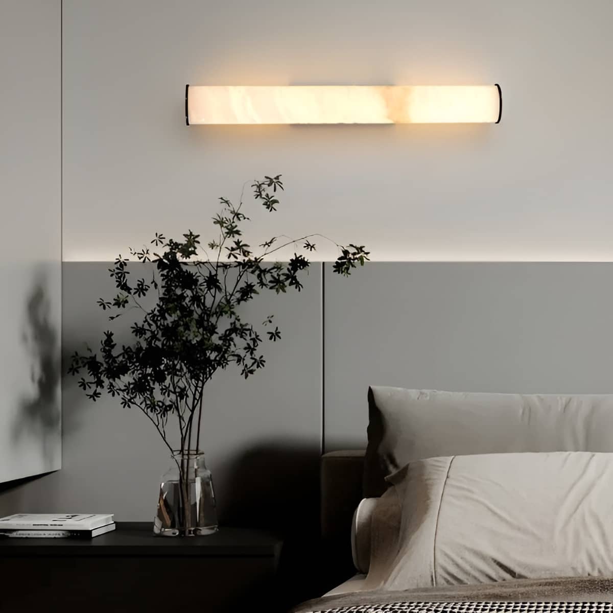Cylindrical Marble Modern LED Wall Light