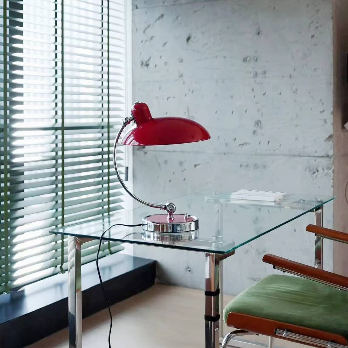 Danish Modern Kaiser Bauhaus Metal Table Light