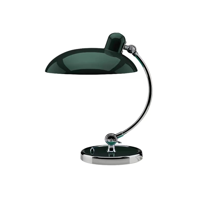 Danish Modern Kaiser Bauhaus Metal Green Table Light