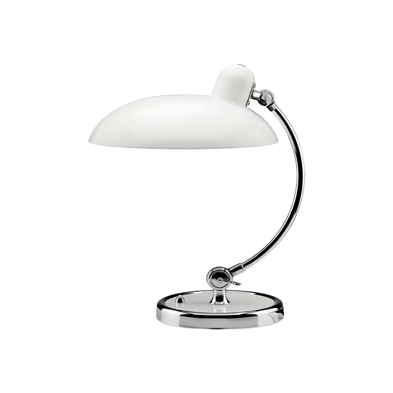 Danish Modern Kaiser Bauhaus Metal White Table Light