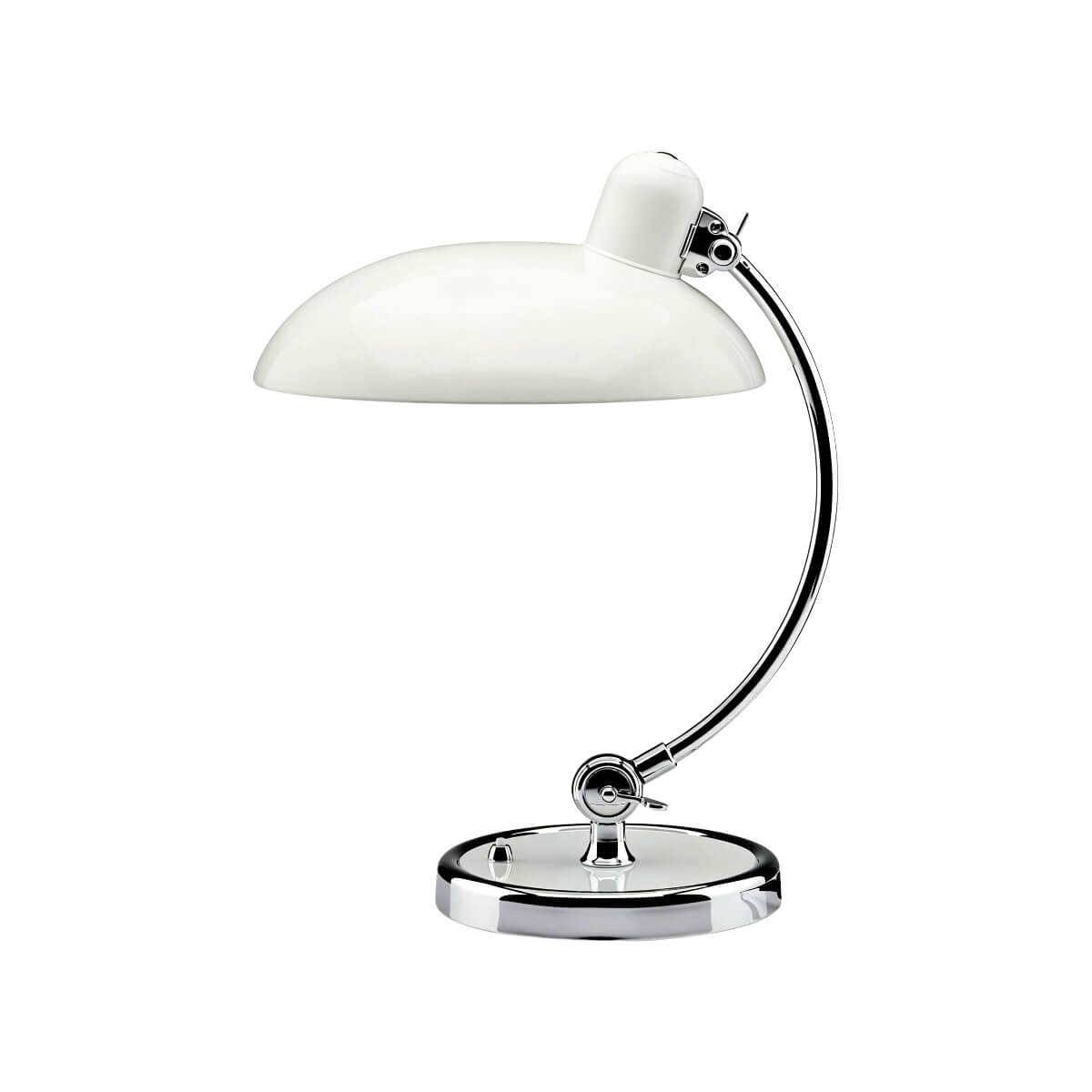 Danish Modern Kaiser Bauhaus Metal White Table Light