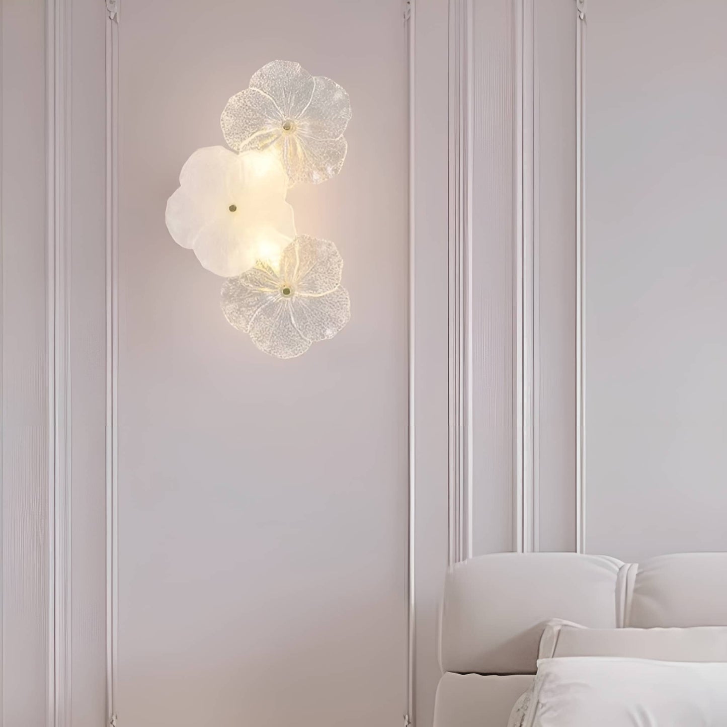 Decorative Petal Crystal Glass Wall Light