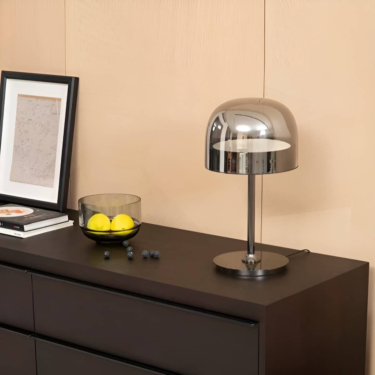 Equatore Modern LED Colored Glass Table Lamp for Bedroom