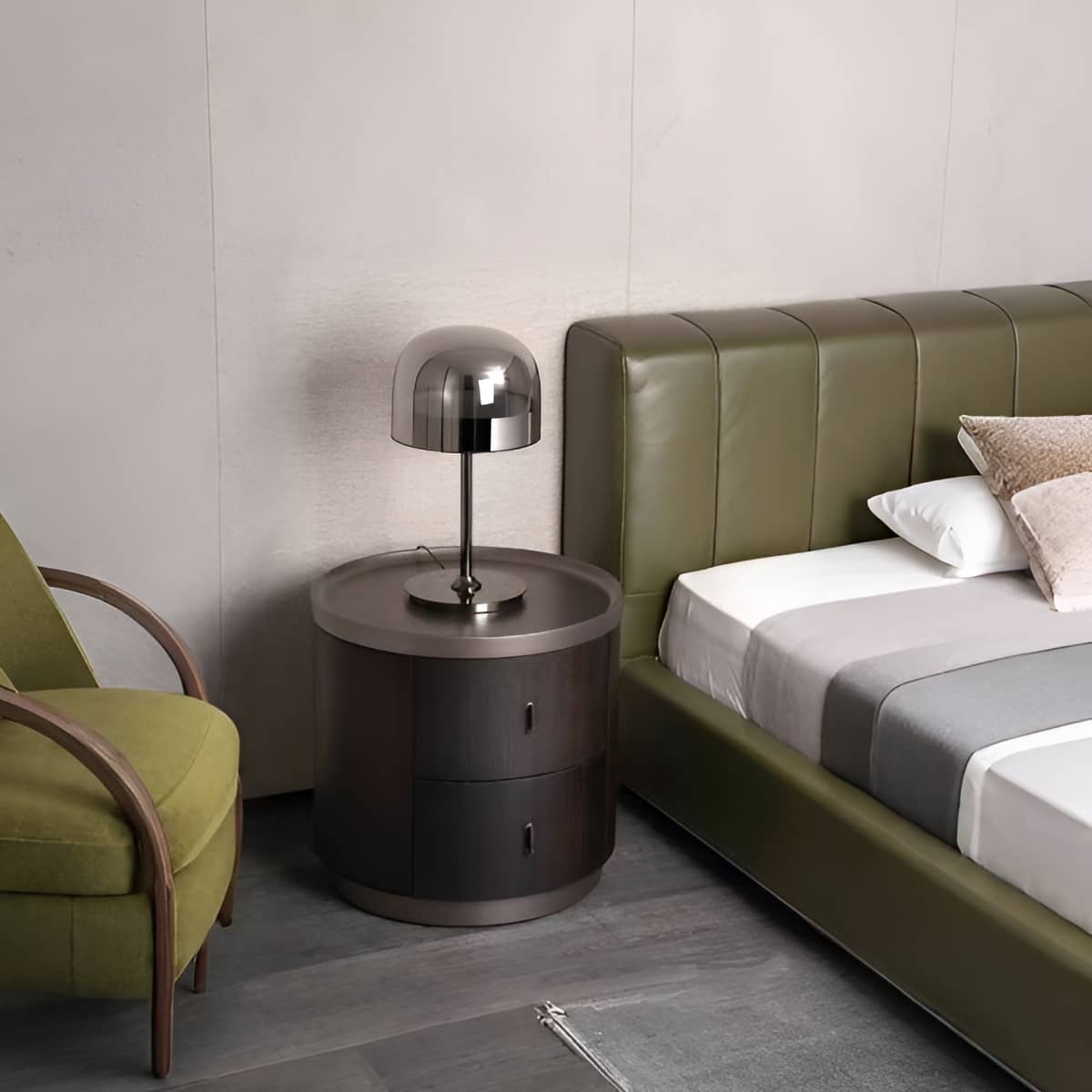 Equatore Modern LED Colored Glass Table Lamp for Bedroom