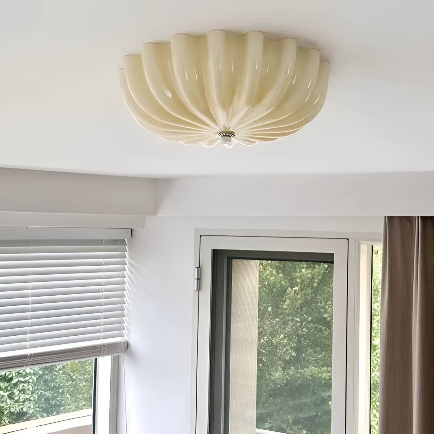 French Style Murano Retro Glass Ceiling Lamp