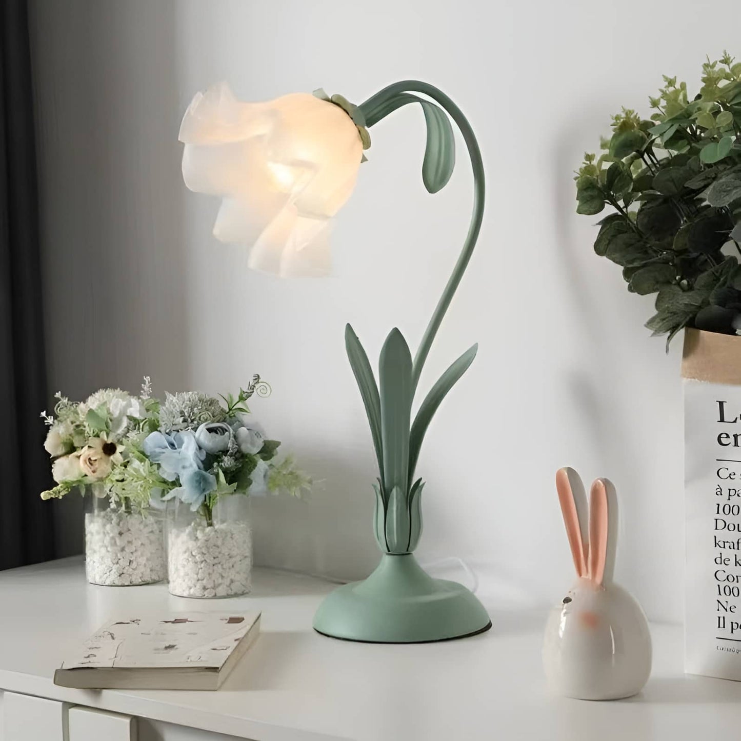 French Tiffany Flower Table Light