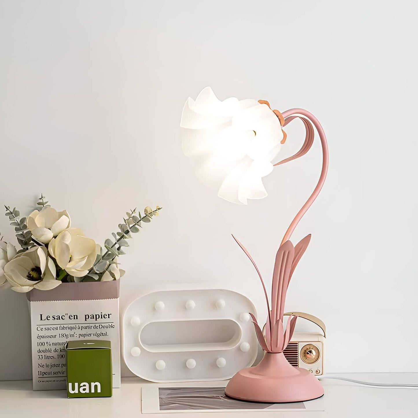 French Tiffany Flower Table Light