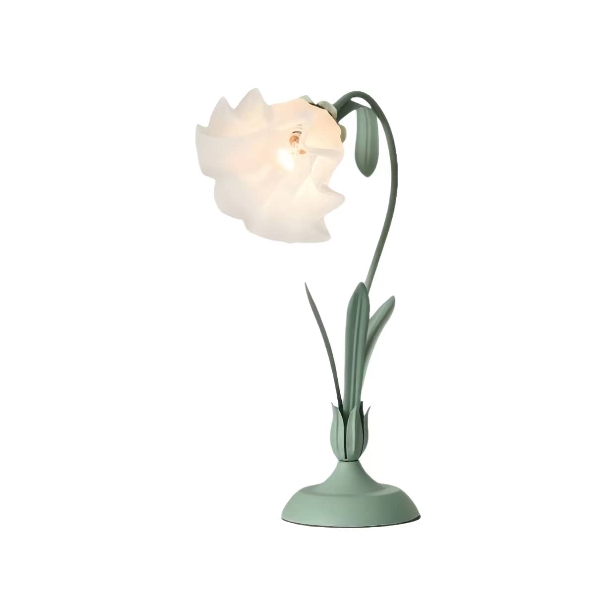 Jugendstil Acryl Lilie Blumen Tischlampe