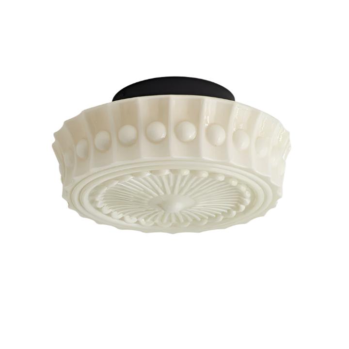 Französische Vintage Deckenlampe aus Milchglas – Shine Life Lighting