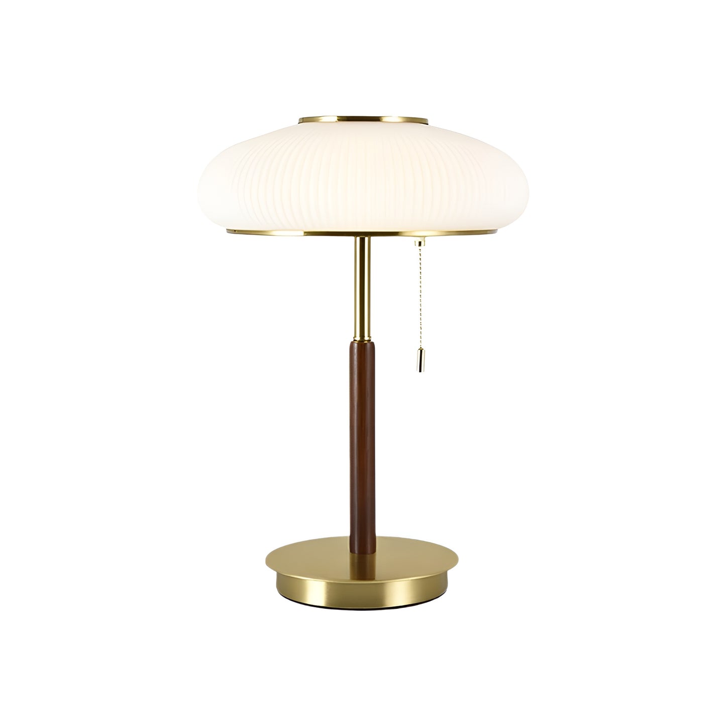 French Style Matsutake Glass Table Lamp