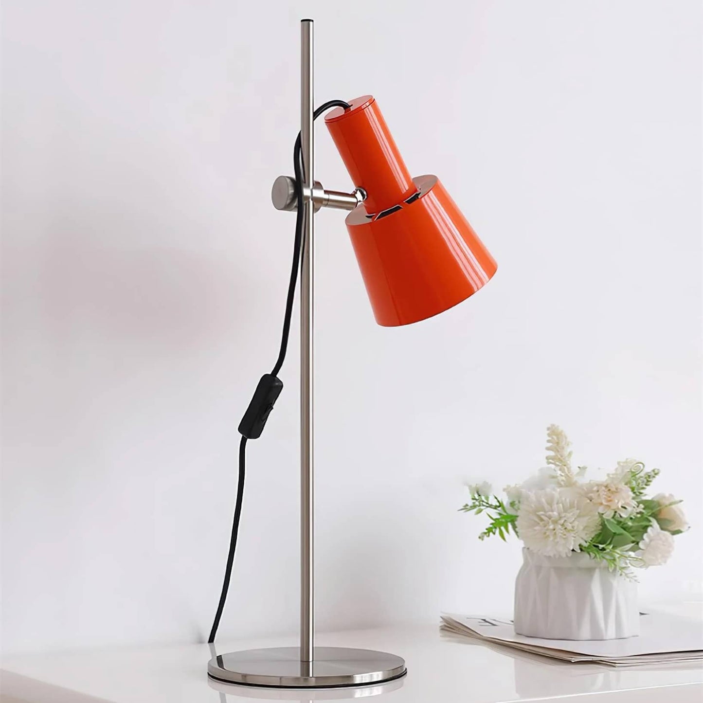 Industrial Adjustable Conical Metal Table Lamp
