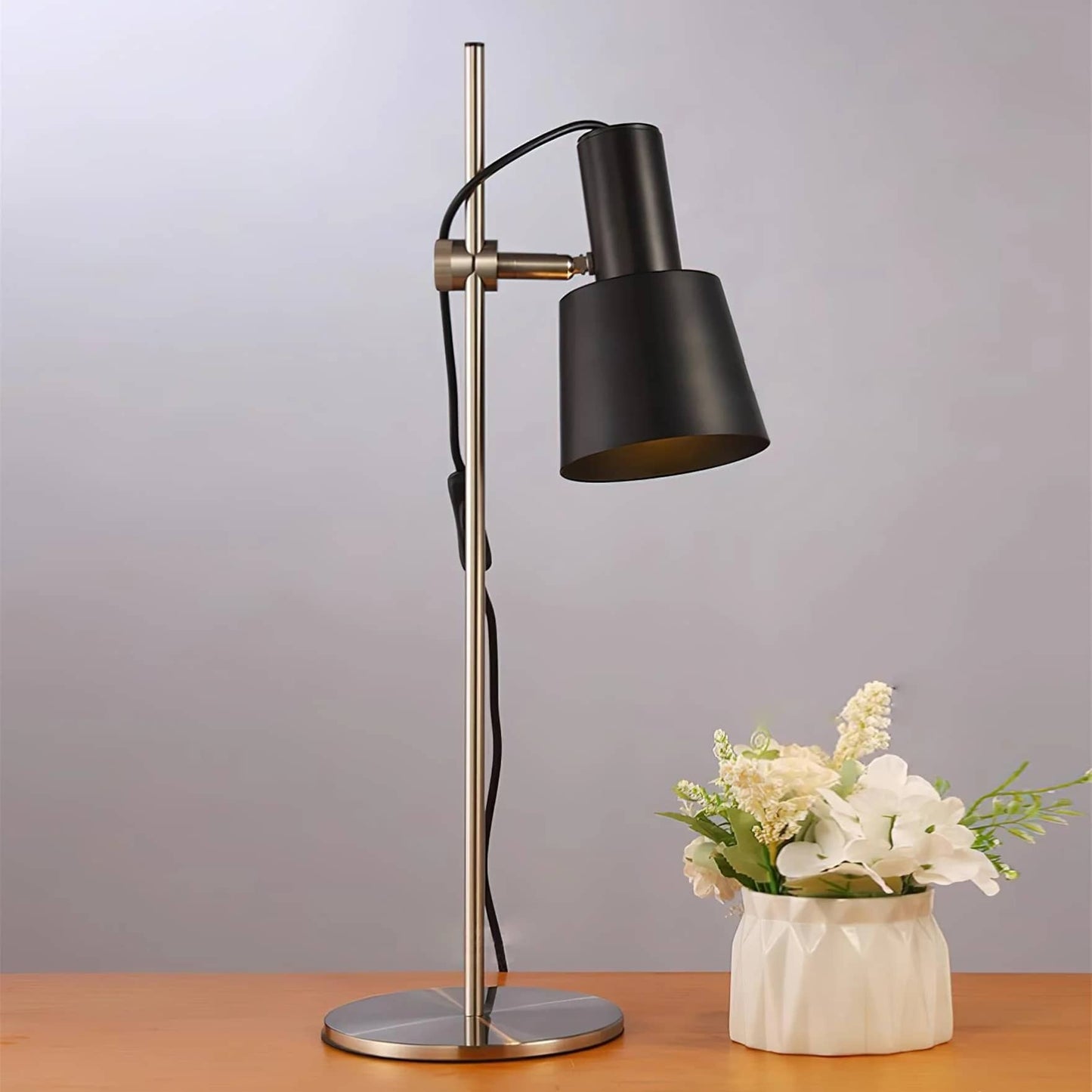 Industrial Adjustable Conical Metal Table Lamp