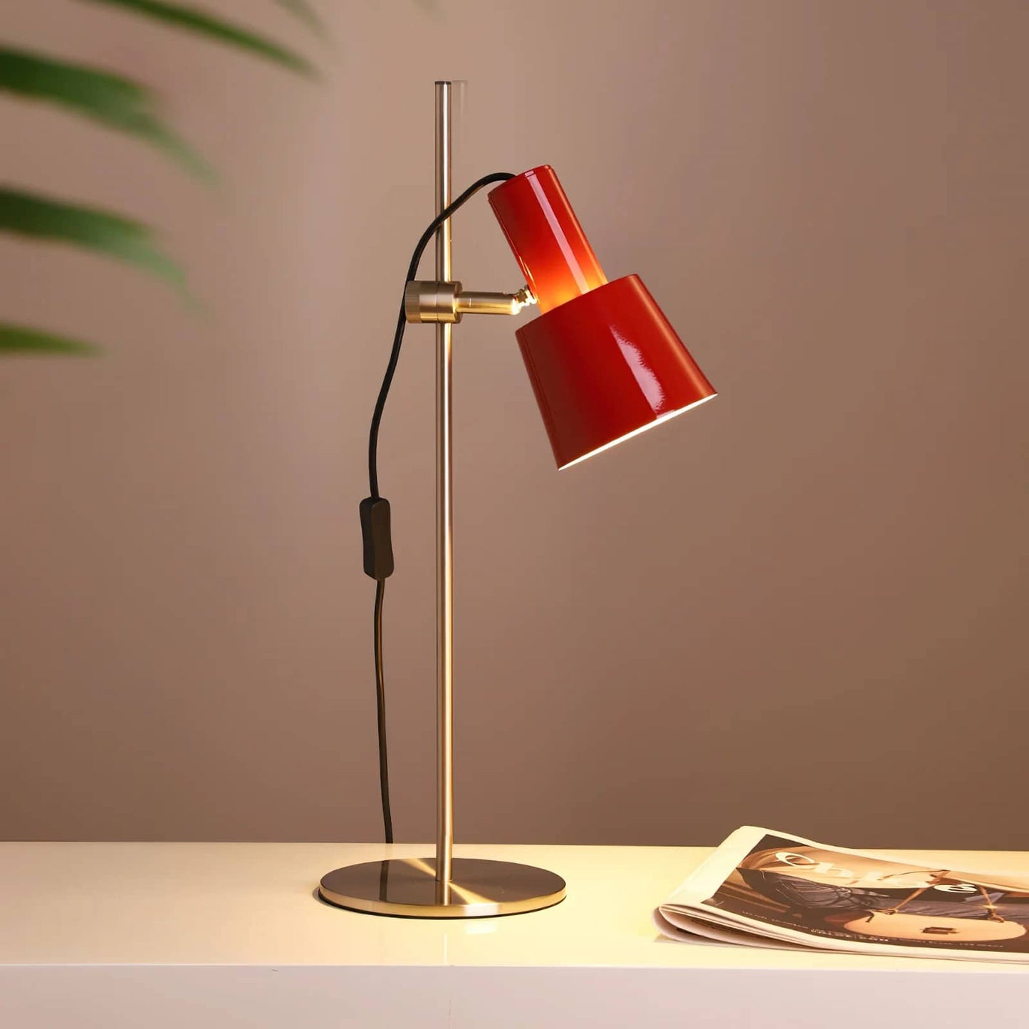 Industrial Adjustable Conical Metal Table Lamp
