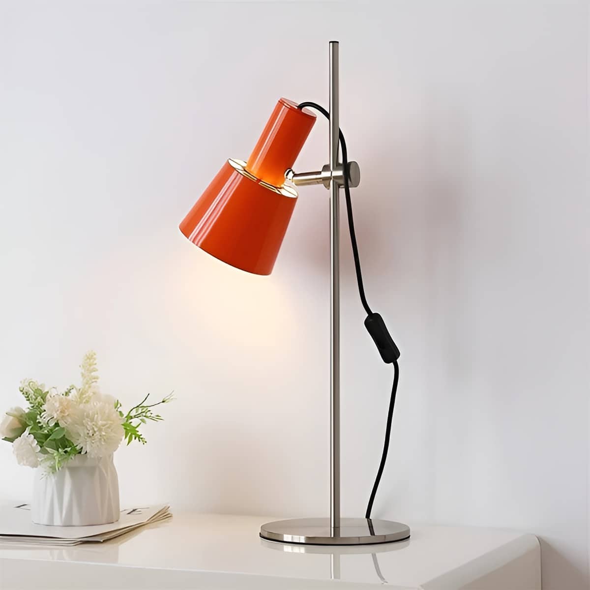 Industrial Adjustable Conical Metal Table Lamp