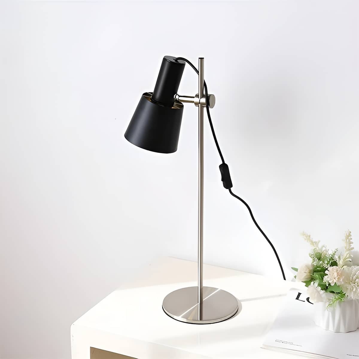 Industrial Adjustable Conical Metal Table Lamp
