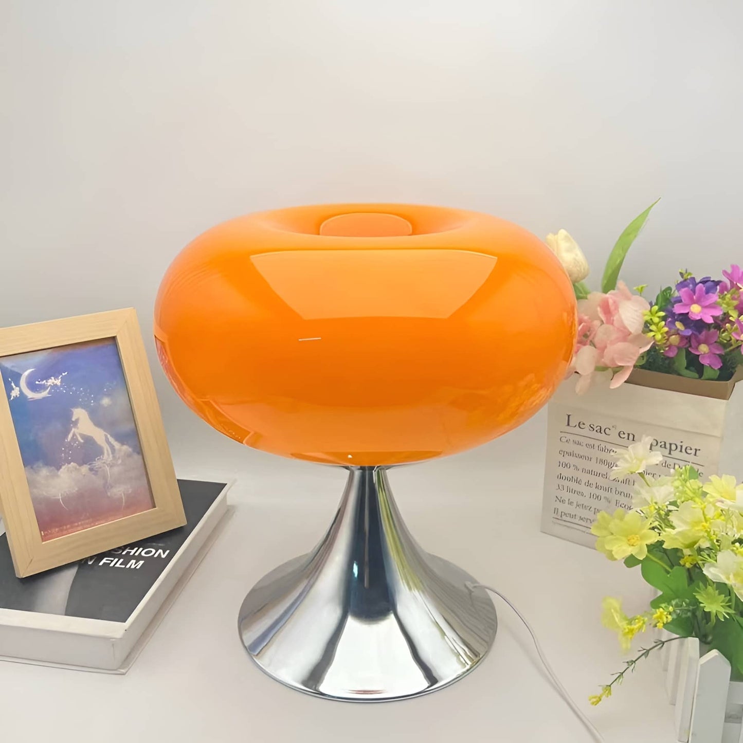Italian Creative Bauhaus Donut Glass Table Lamp