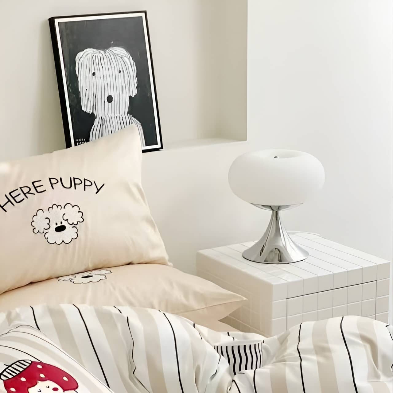 Italian Creative Bauhaus Donut Glass Table Lamp