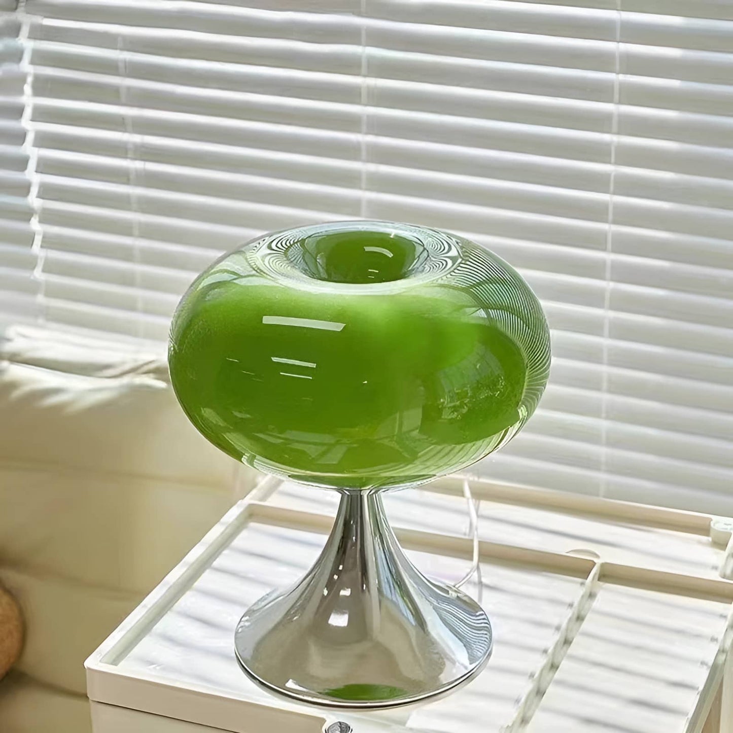 Italian Creative Bauhaus Donut Glass Table Lamp