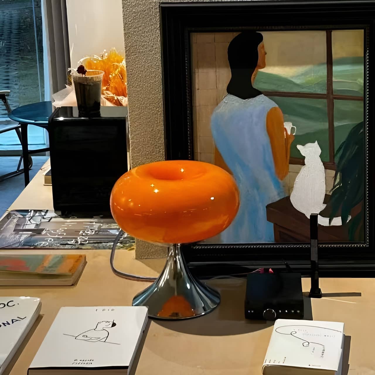 Italian Creative Bauhaus Donut Glass Table Lamp