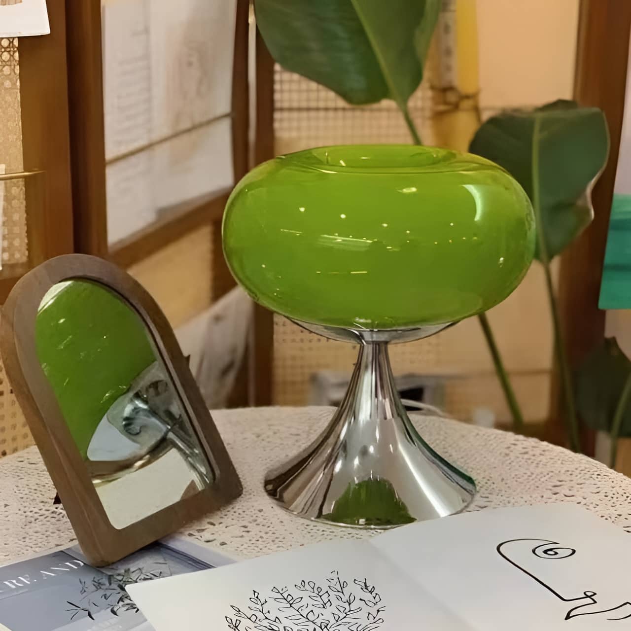 Italian Creative Bauhaus Donut Glass Table Lamp
