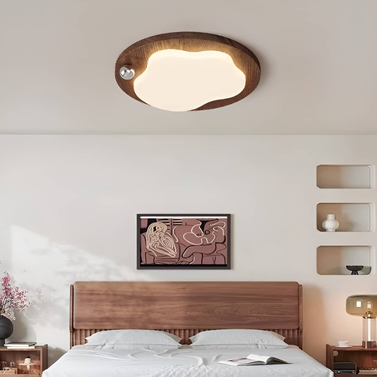 Japanese Style Cloud Shape Bedroom LED Ceiling Light