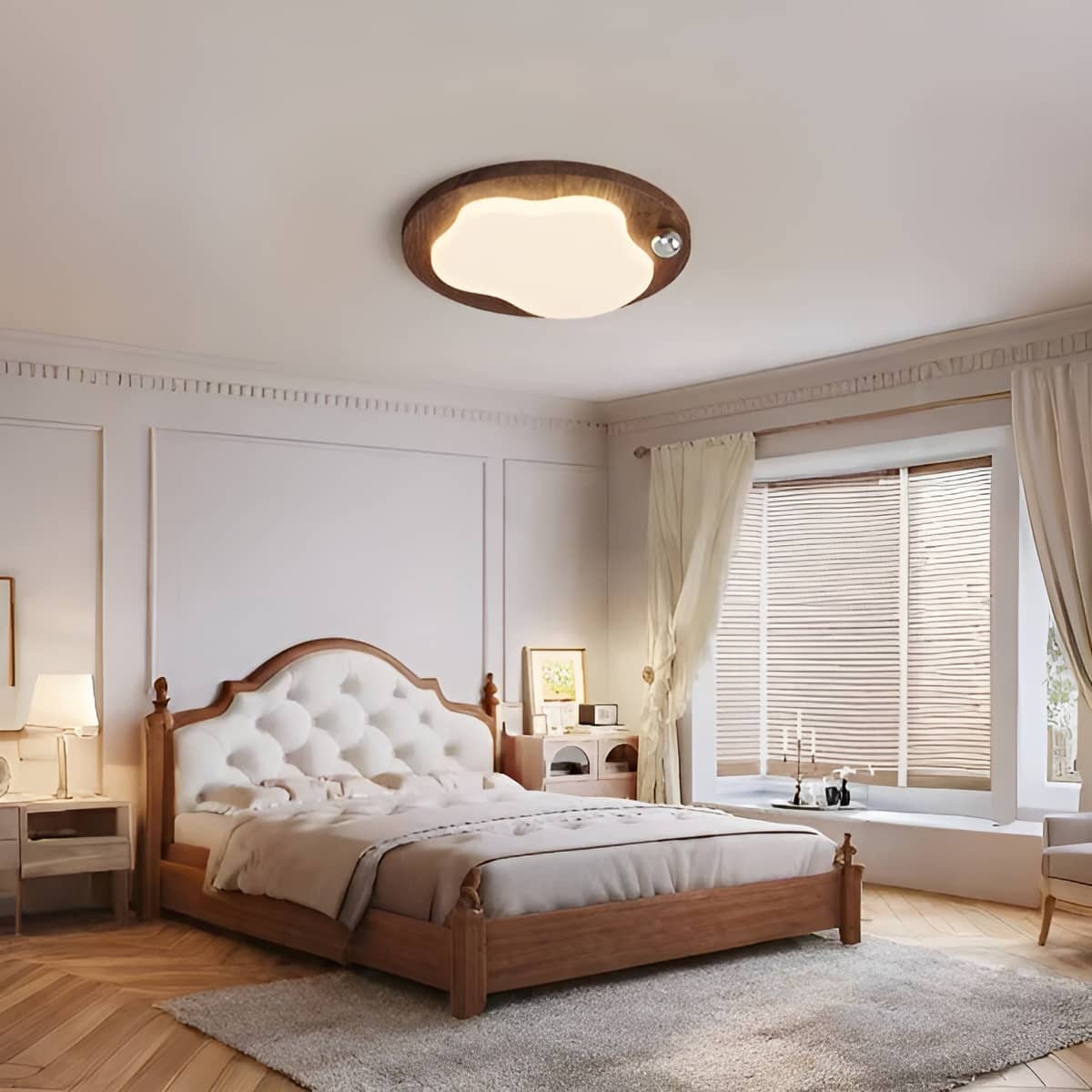 Japanese Style Cloud Shape Bedroom LED Ceiling Light