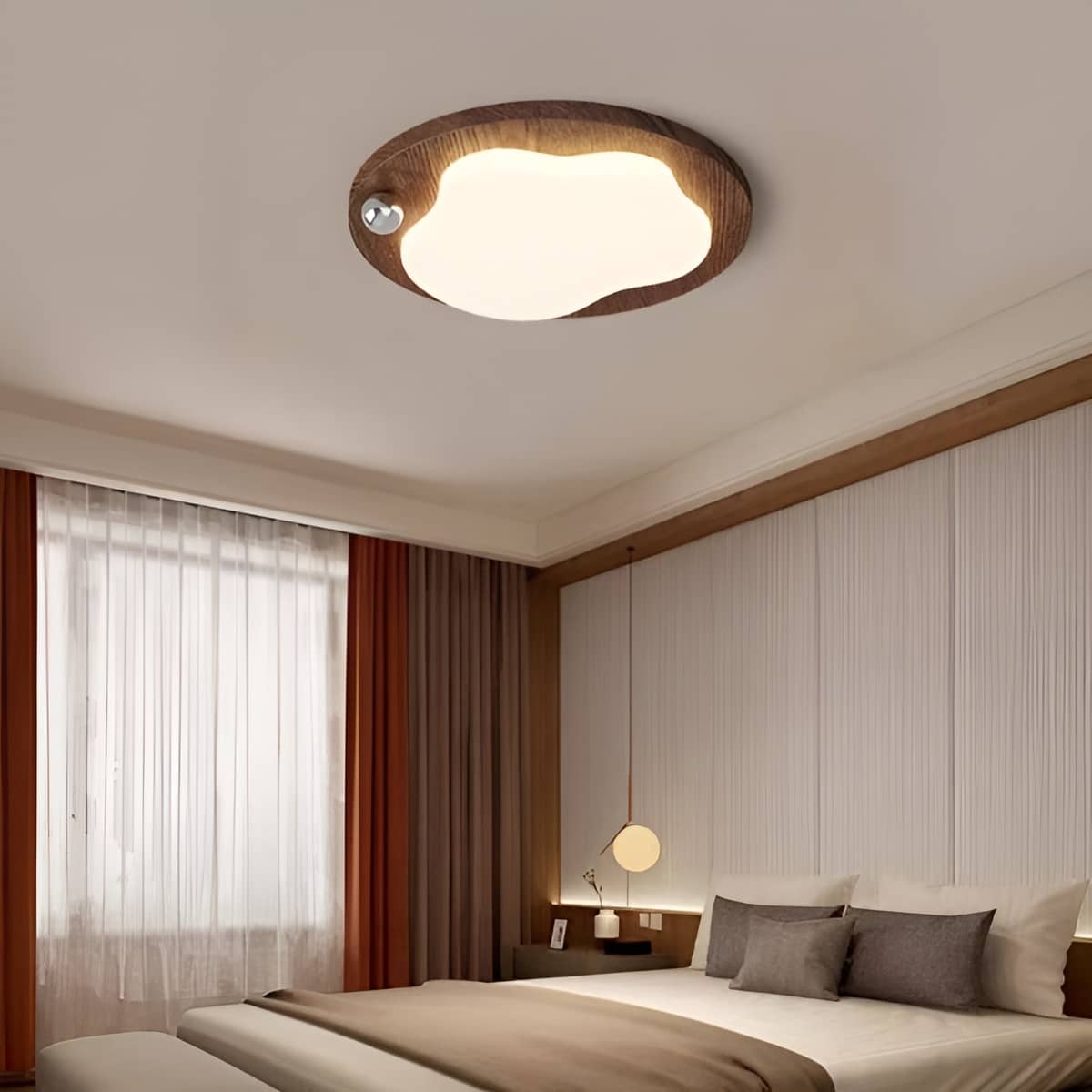 Japanese Style Cloud Shape Bedroom LED Ceiling Light