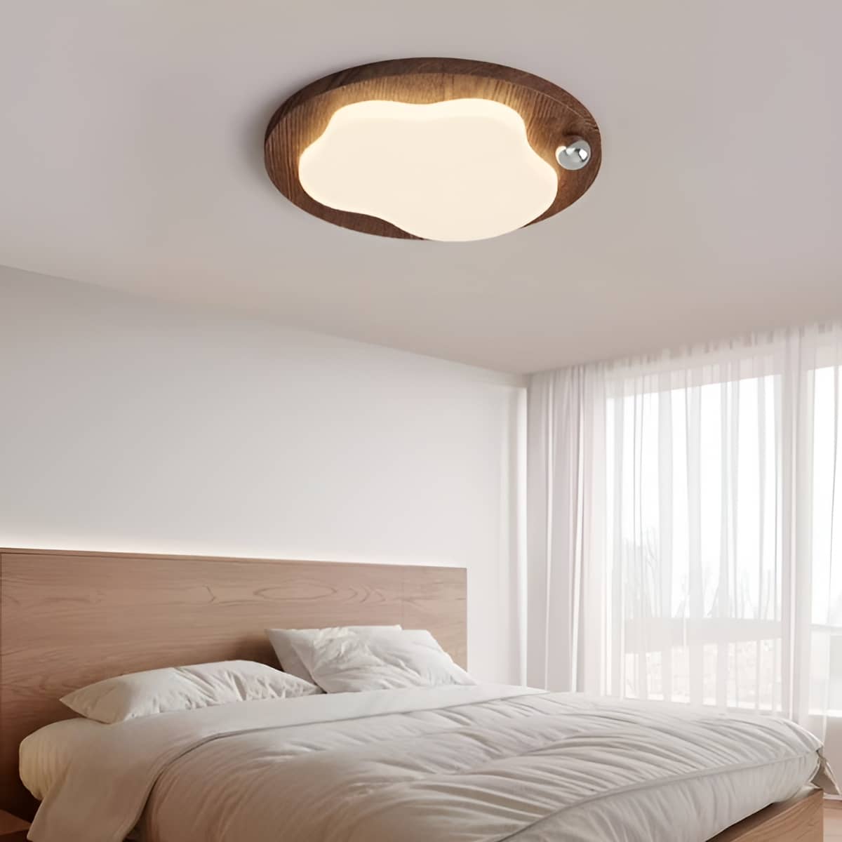 Japanese Style Cloud Shape Bedroom LED Ceiling Light