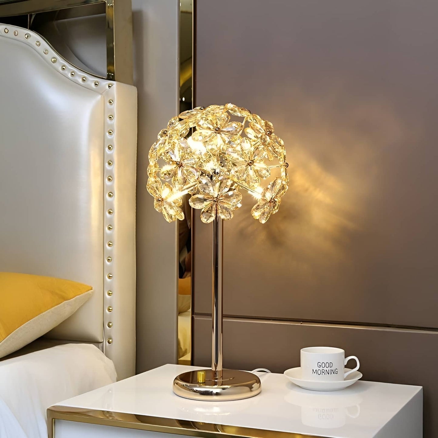 Luxury Dandelion Flower Crystal Table Lamp