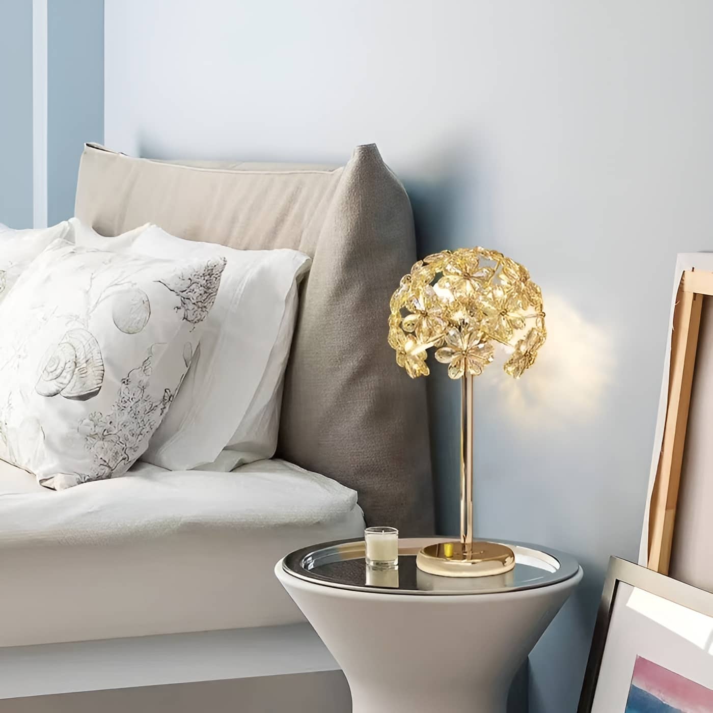 Luxury Dandelion Flower Crystal Table Lamp
