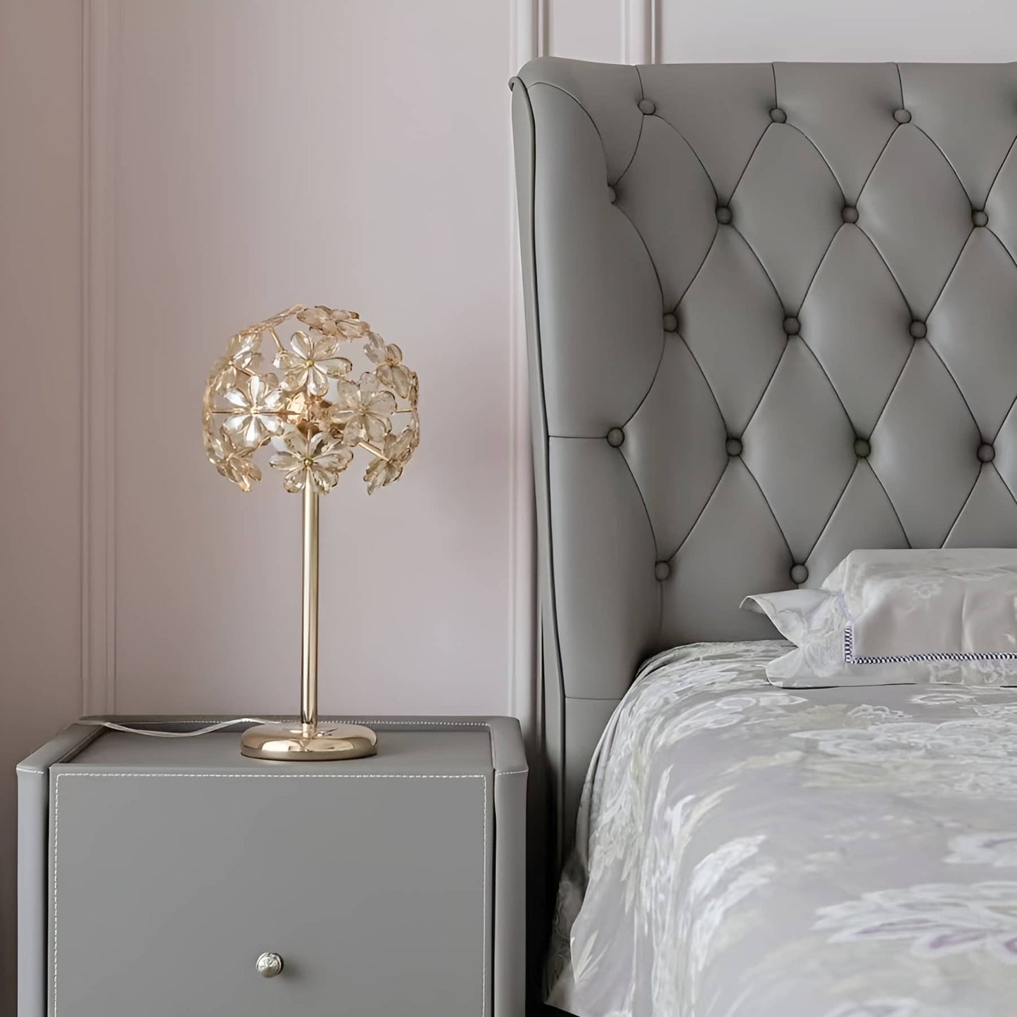 Luxury Dandelion Flower Crystal Table Lamp