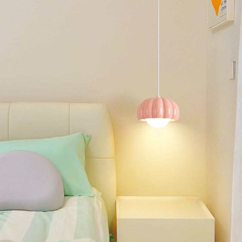 Macaron Resin Pumpkin Globe Pendant Light
