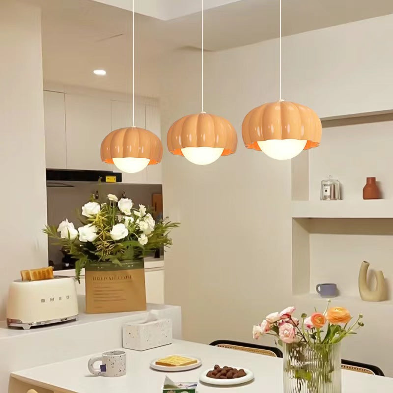 Macaron Resin Pumpkin Globe Pendant Light
