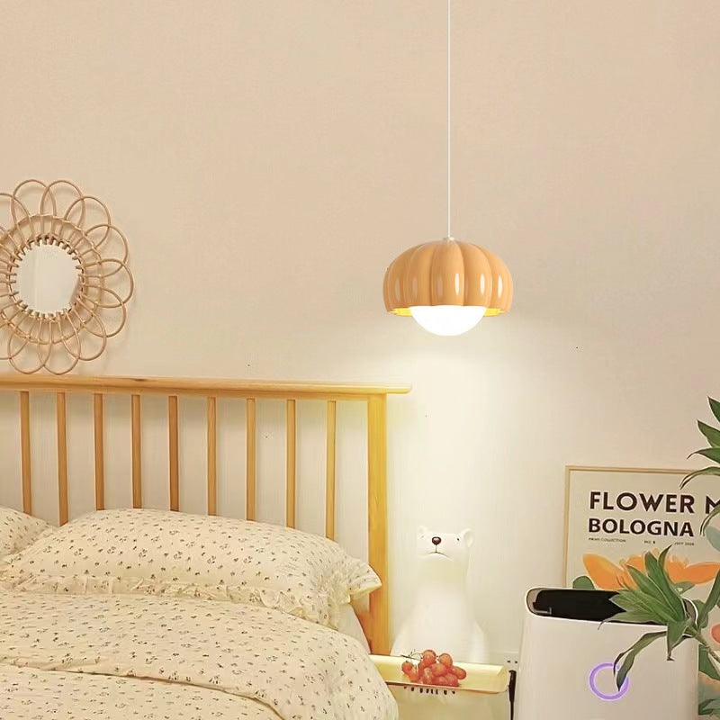 Macaron Resin Pumpkin Globe Pendant Light