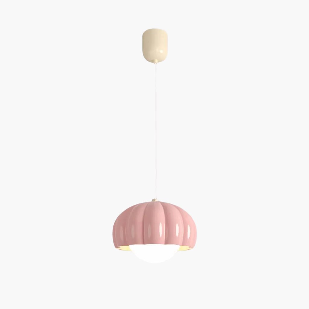 Macaron Resin Pumpkin Globe Pendant Light