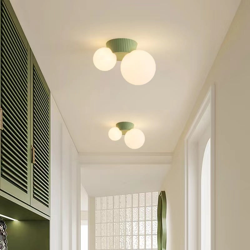 Macaron Design Globe Ceiling Light For Hallway