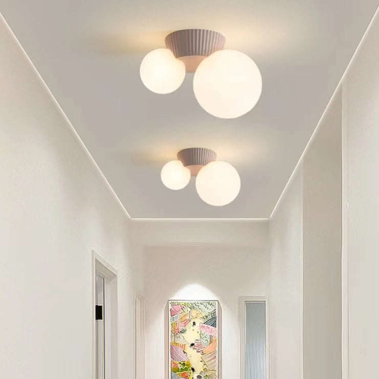 Macaron Design Globe Ceiling Light For Hallway