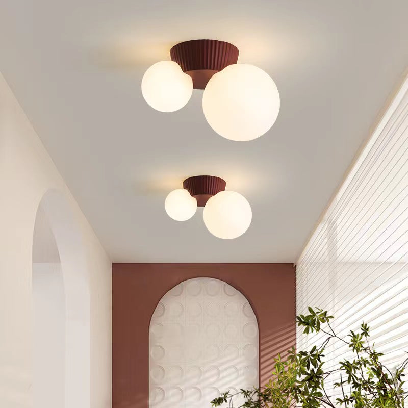 Macaron Design Globe Ceiling Light For Hallway