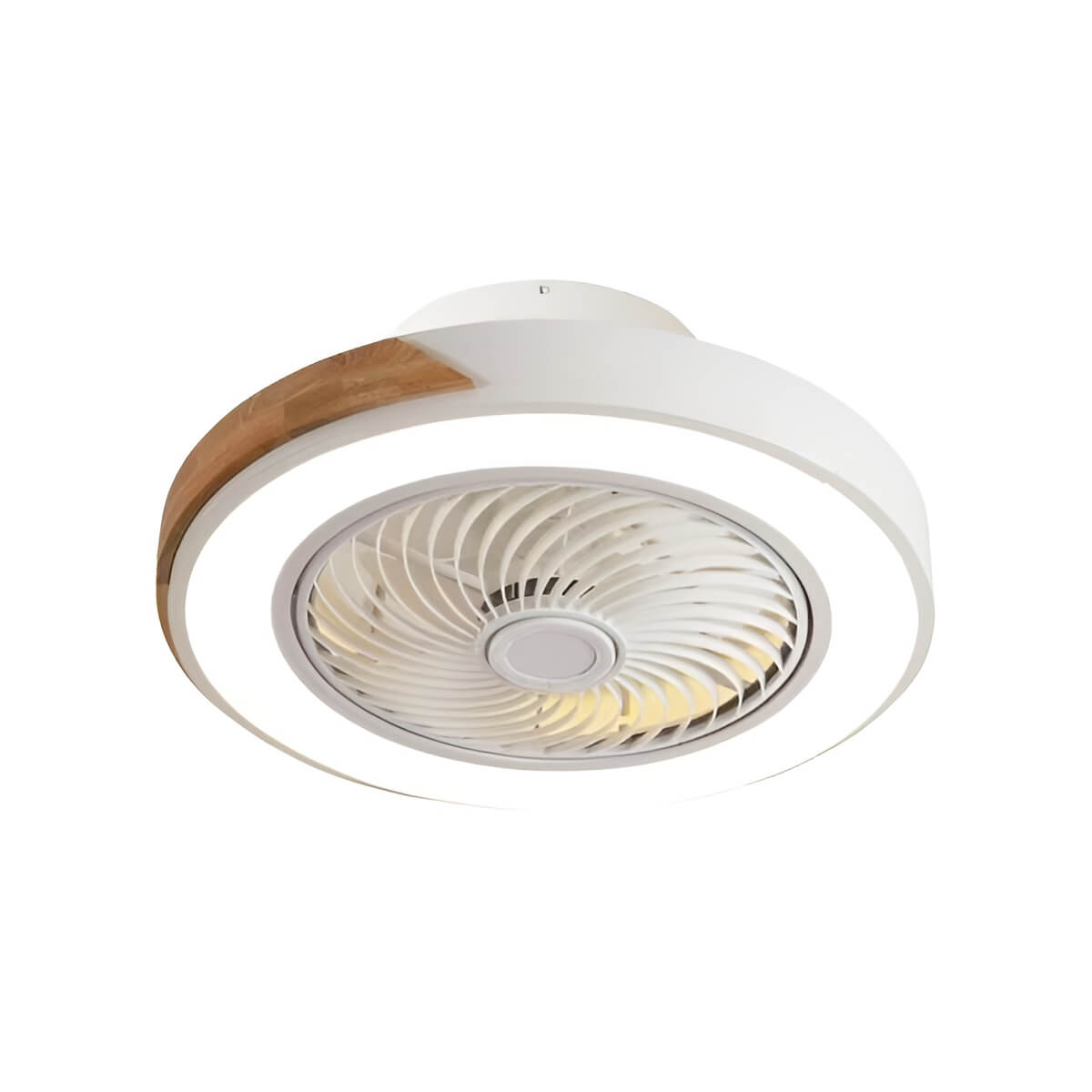 Macaron Round Low Profile Ceiling Fan Light Fixture
