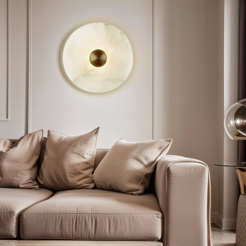 Marble Modern Minimalist Round Wall Lamp