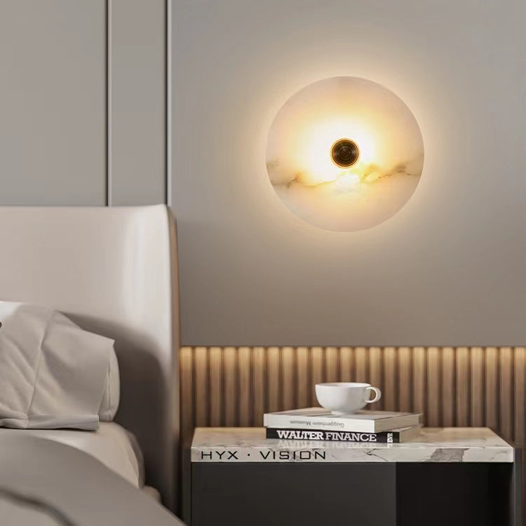 Marble Modern Minimalist Round Wall Lamp