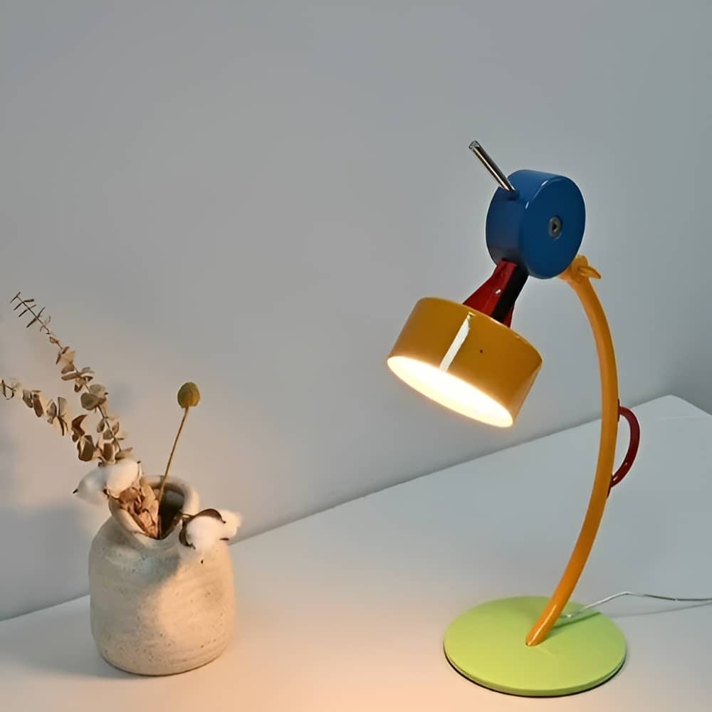 Memphis Geometric Colorful Adjustable Table Lamp