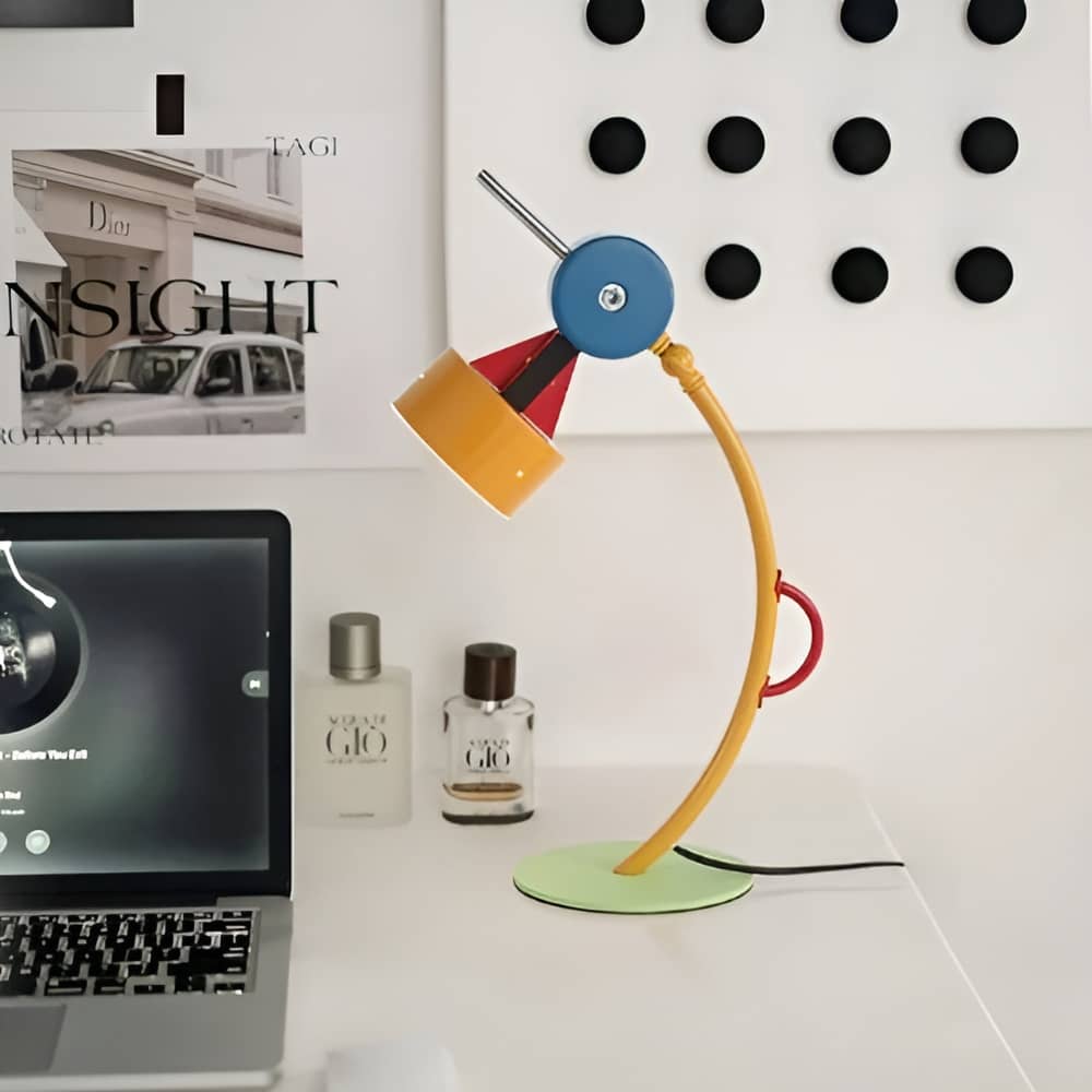 Memphis Geometric Colorful Adjustable Table Lamp