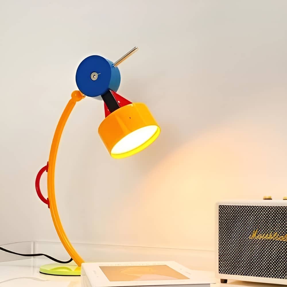 Memphis Geometric Colorful Adjustable Table Lamp