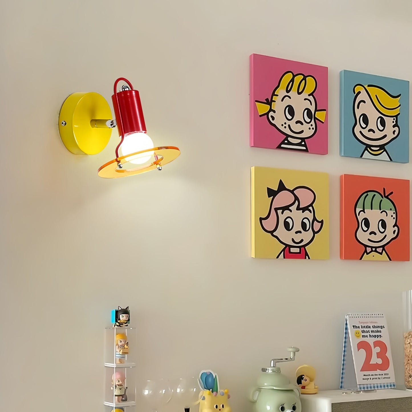 Memphis Colorful Orbit Adjustable Wall Light