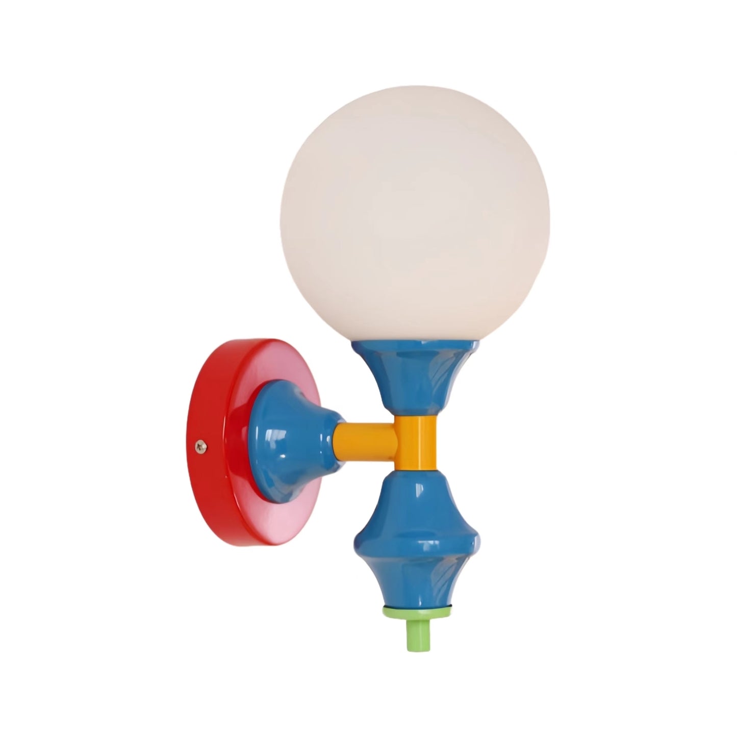 Memphis Glass Globe Colorful Wall Light