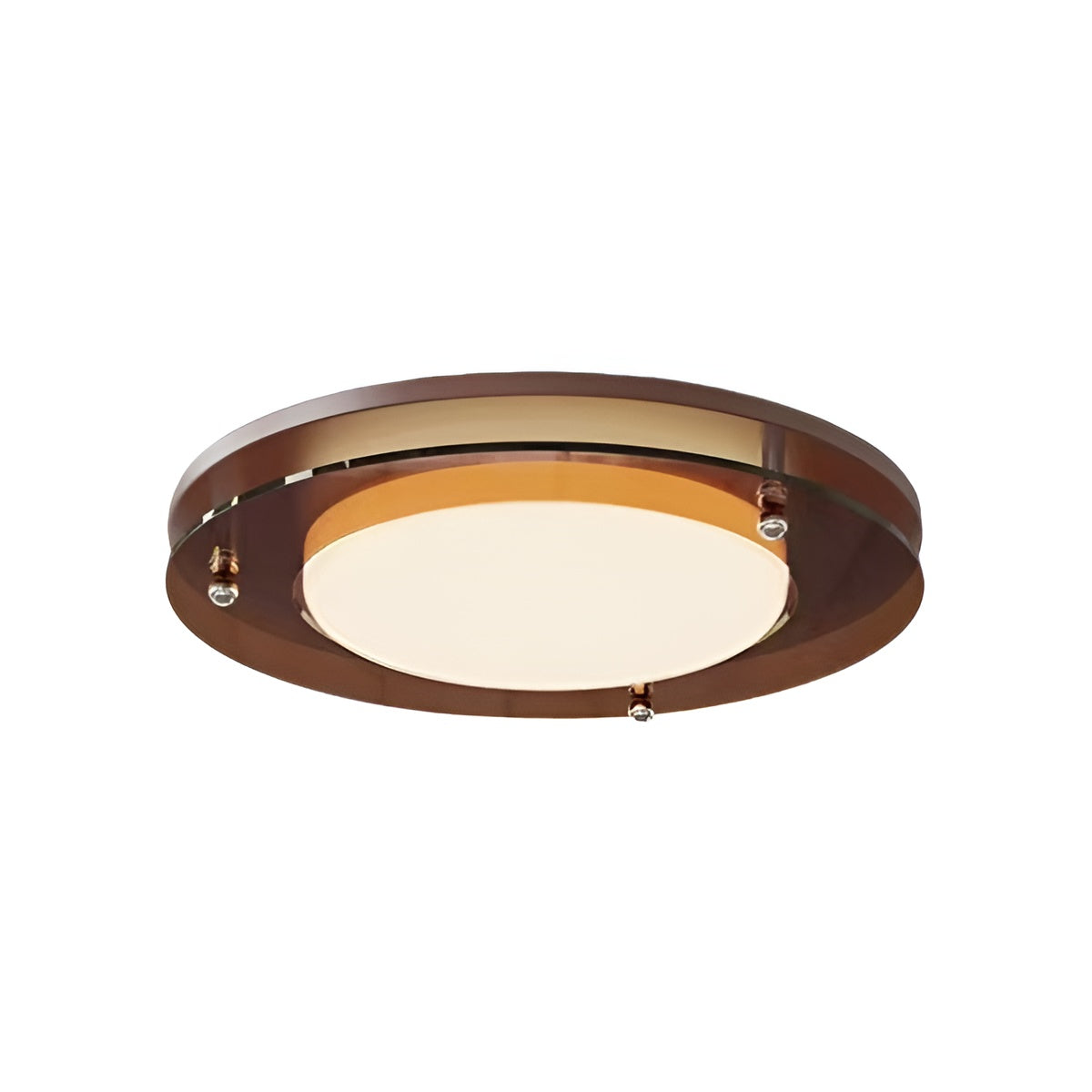 Mid Century Modern Geometric LED Brown Ceiling Light