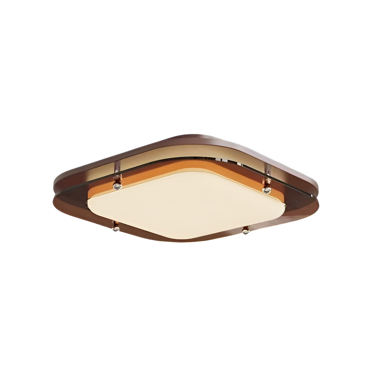 Mid Century Modern Geometric LED Brown Ceiling Light