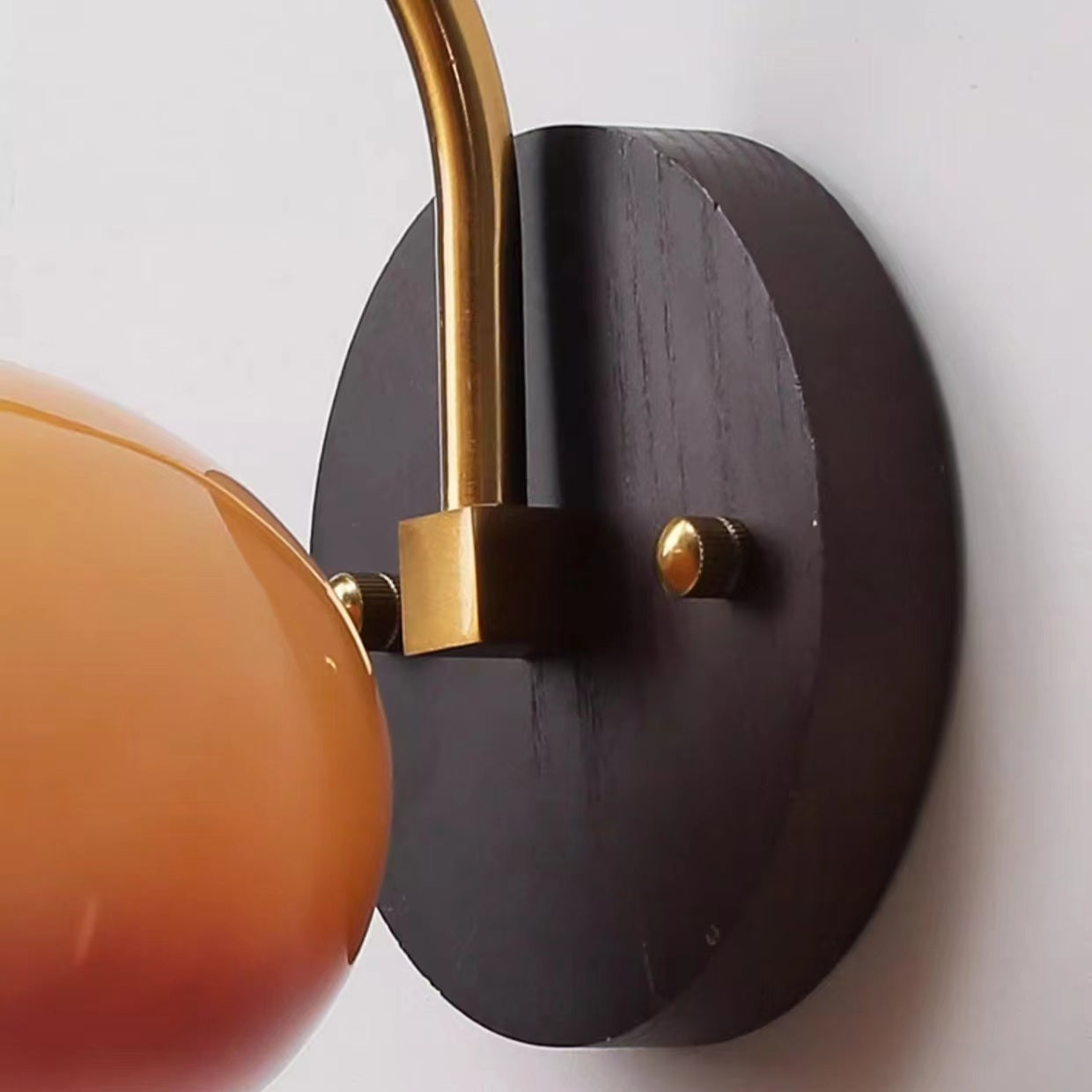Mid Century Bauhaus Oval Glass Wall Light