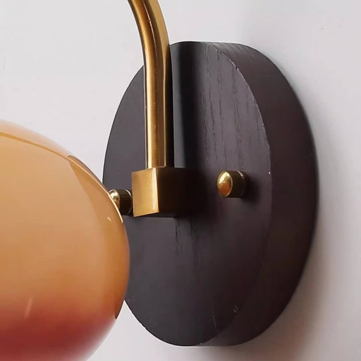 Mid Century Bauhaus Oval Glass Wall Light